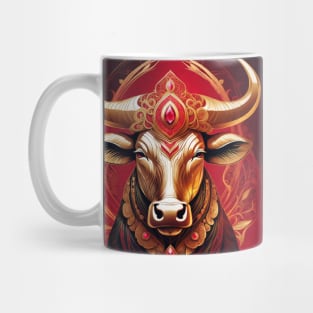 Gold and Ruby Bull No.1 Mug